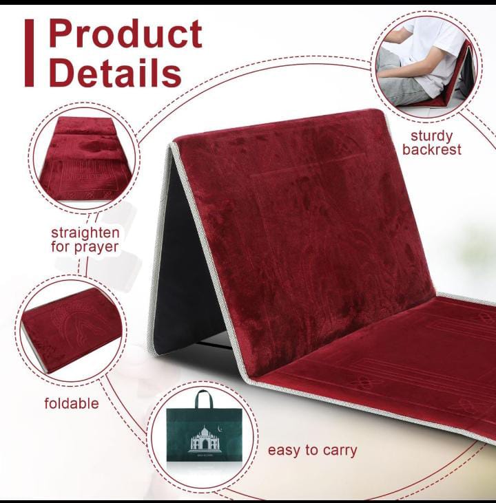 Comfort Rest Prayer Mat with Back Support